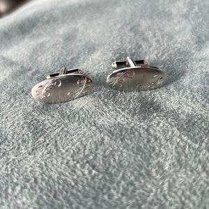 Vintage Hayward bullet back, cufflinks, silver